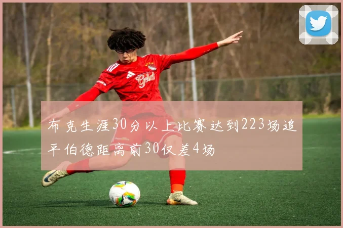 布克生涯30分以上比赛达到223场追平伯德距离前30仅差4场
